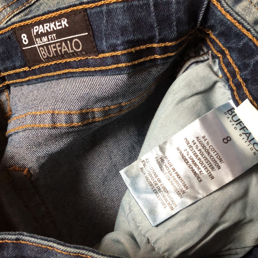 Buffalo Parker Slim Fit Jeans Shorts in Fossil Wash size 16 🤩 K1 - Picture 14 of 14